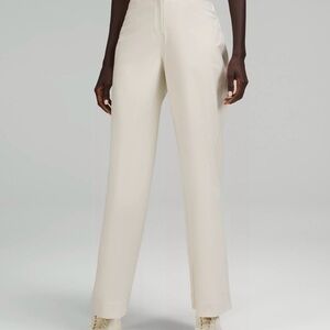 Lululemon City Sleek 5 Pocket High-Rise Cream Wide-Leg Pant